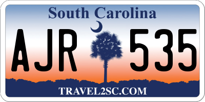 SC license plate AJR535