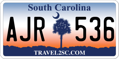 SC license plate AJR536