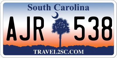 SC license plate AJR538