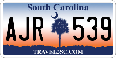 SC license plate AJR539