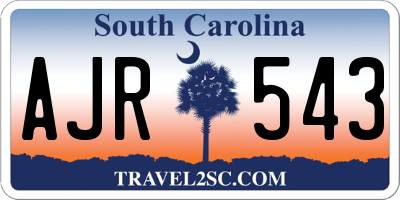 SC license plate AJR543