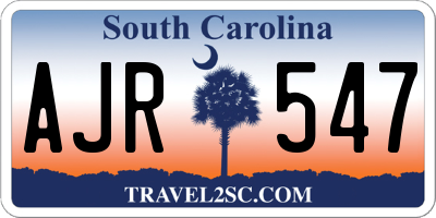 SC license plate AJR547