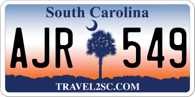 SC license plate AJR549