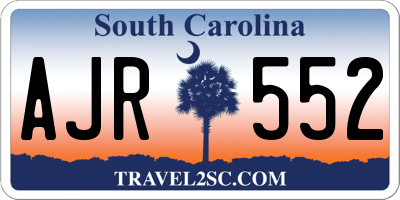 SC license plate AJR552