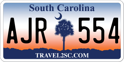 SC license plate AJR554