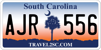 SC license plate AJR556