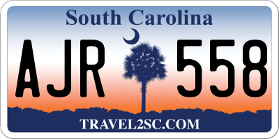 SC license plate AJR558