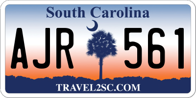 SC license plate AJR561