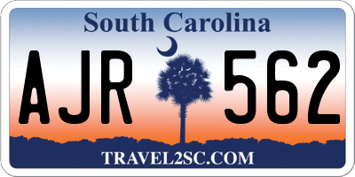 SC license plate AJR562