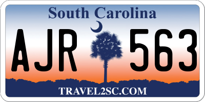 SC license plate AJR563