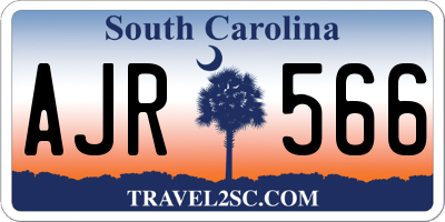 SC license plate AJR566