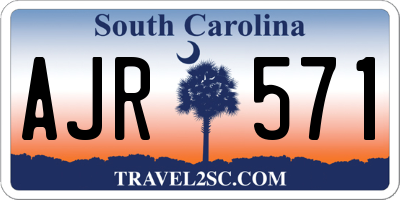 SC license plate AJR571