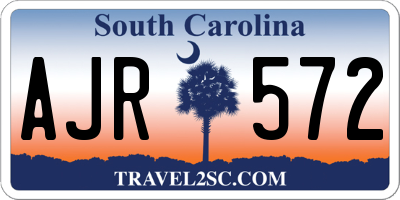 SC license plate AJR572