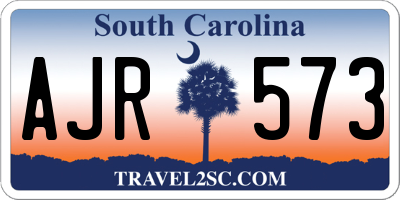 SC license plate AJR573