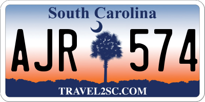 SC license plate AJR574