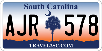 SC license plate AJR578