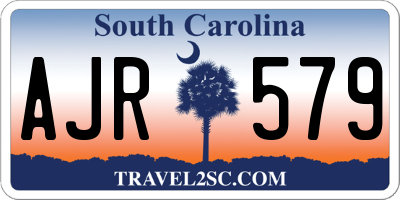 SC license plate AJR579