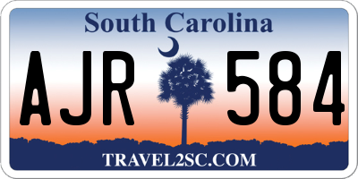SC license plate AJR584
