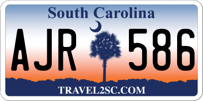 SC license plate AJR586