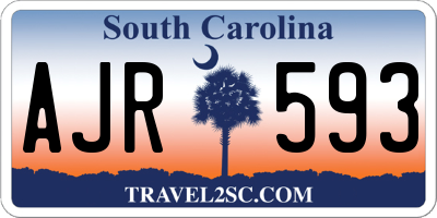 SC license plate AJR593
