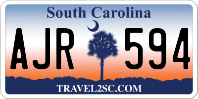 SC license plate AJR594