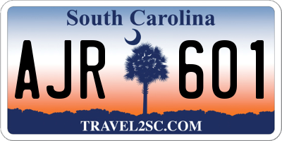 SC license plate AJR601