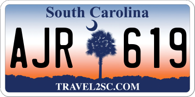 SC license plate AJR619