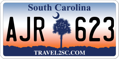 SC license plate AJR623