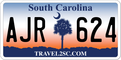 SC license plate AJR624