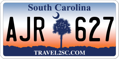 SC license plate AJR627