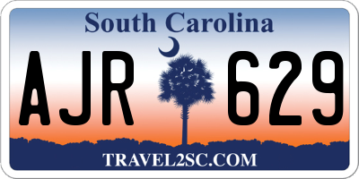 SC license plate AJR629