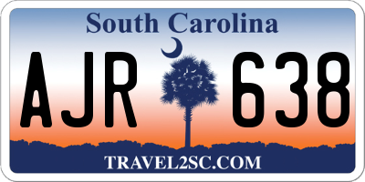 SC license plate AJR638