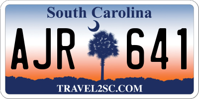 SC license plate AJR641