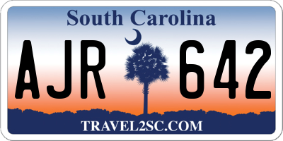 SC license plate AJR642