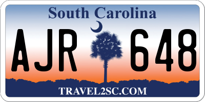 SC license plate AJR648