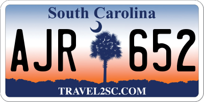 SC license plate AJR652