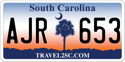 SC license plate AJR653