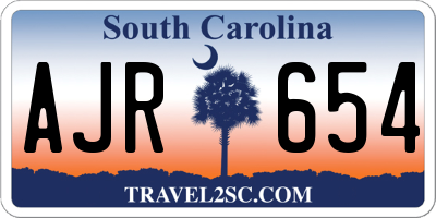 SC license plate AJR654