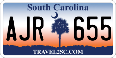 SC license plate AJR655