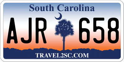 SC license plate AJR658