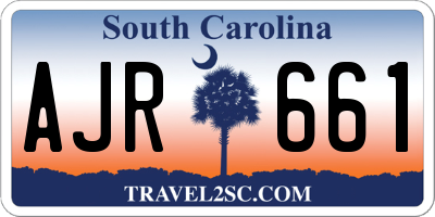 SC license plate AJR661