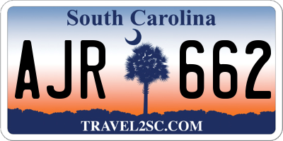 SC license plate AJR662