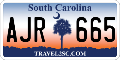 SC license plate AJR665