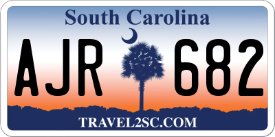 SC license plate AJR682