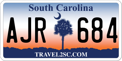 SC license plate AJR684
