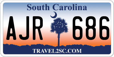 SC license plate AJR686