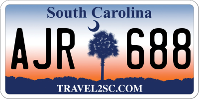 SC license plate AJR688