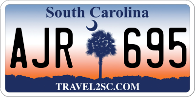 SC license plate AJR695