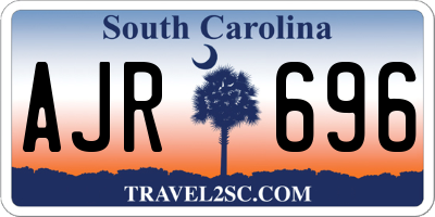 SC license plate AJR696