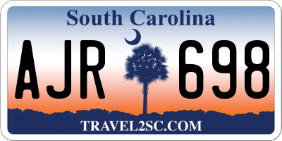 SC license plate AJR698